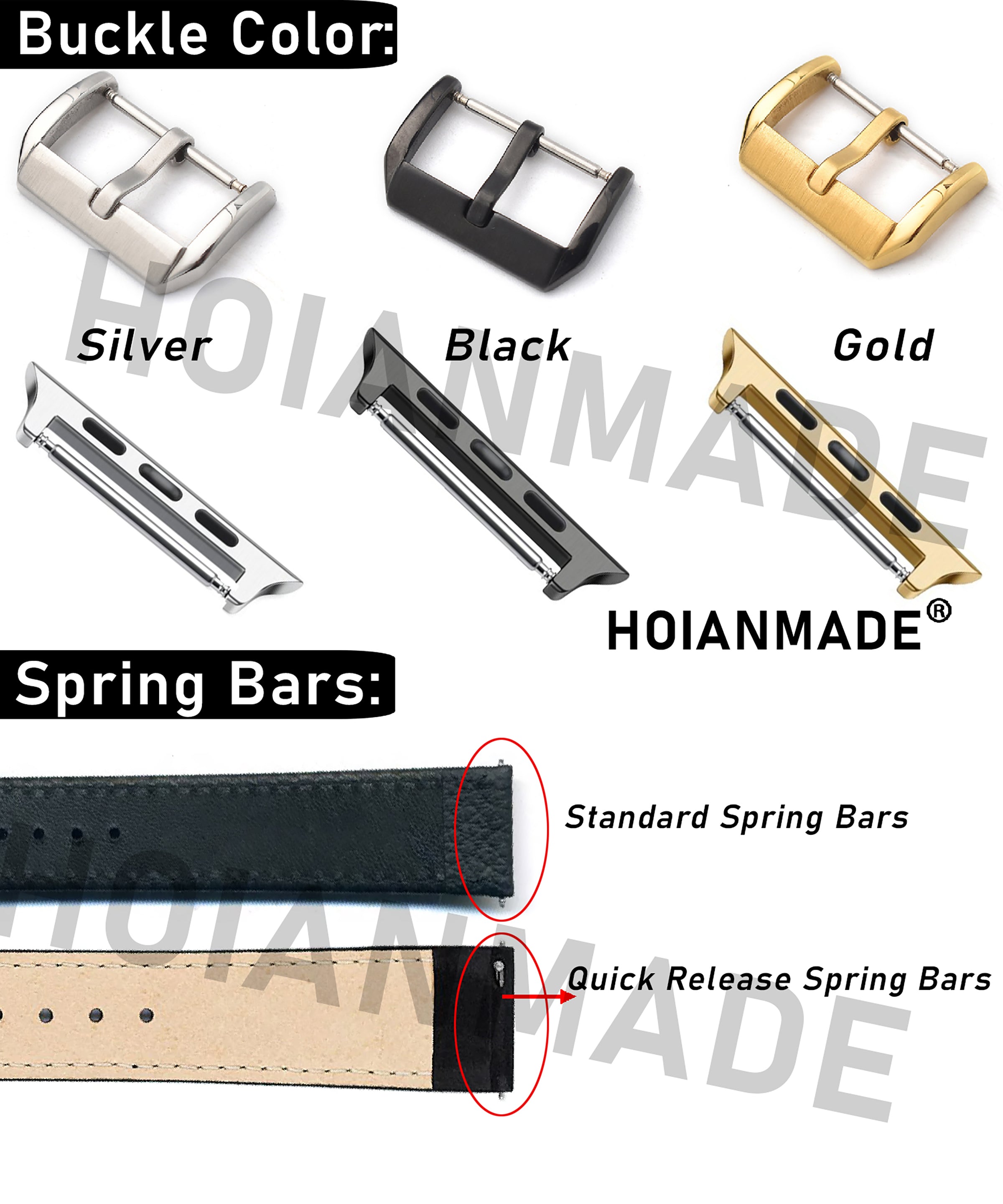 Green Alran Goat Leather Watch Strap, Hand-Stitched Premium Accessory