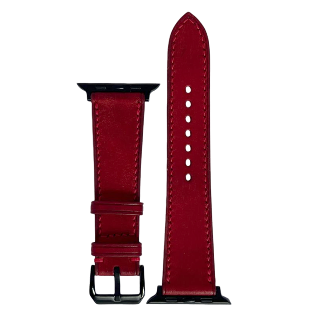 Red Pueblo Leather Watch Band, Handmade Premium Distressed Strap
