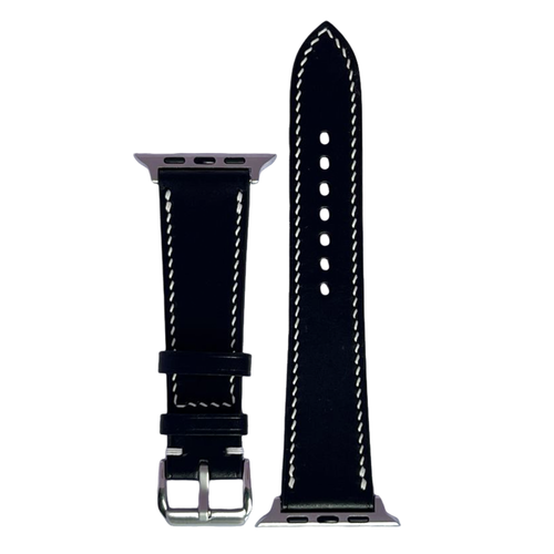 Black Buttero Leather Watch Straps, Premium Handmade Leather