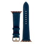 Handmade Blue Nubuck Leather Watch Straps, Premium Artisan Bands