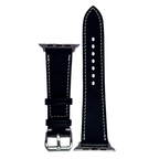 Custom Black Vachetta Leather Watch Straps, Premium Handmade Bands