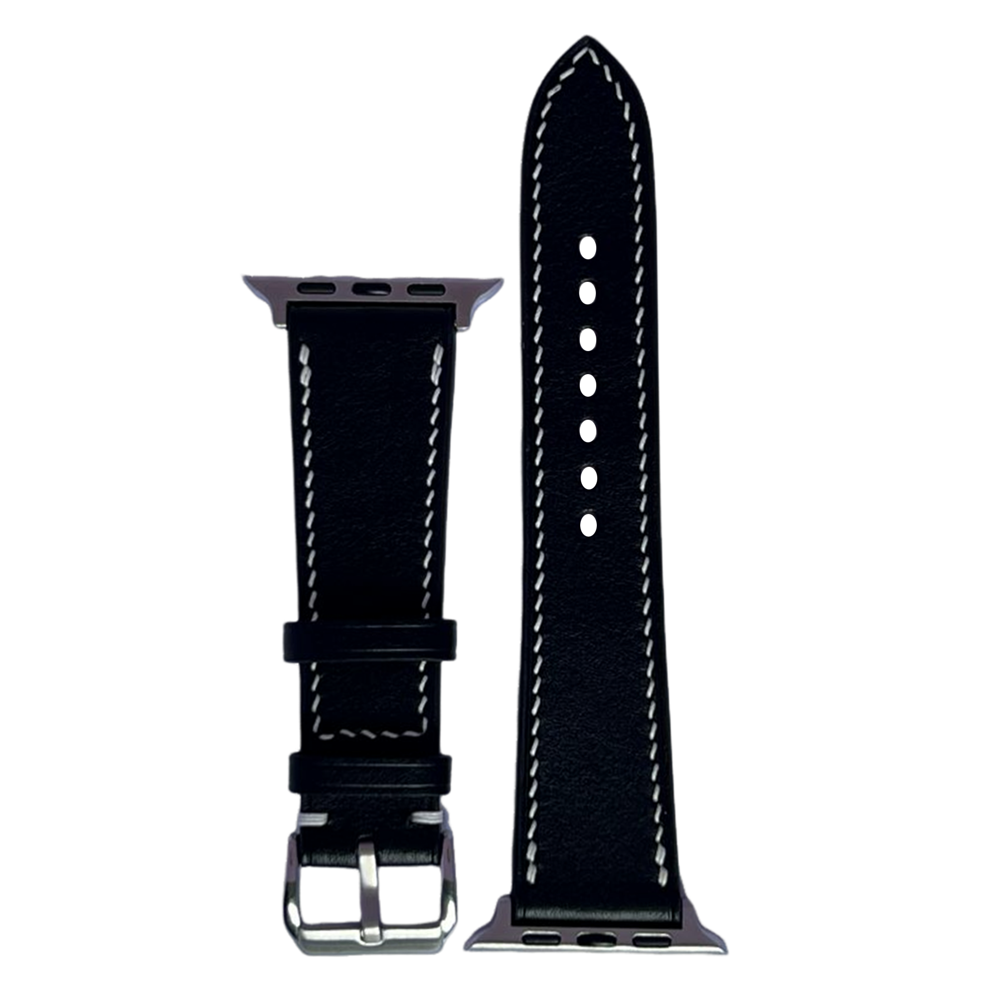 Custom Black Vachetta Leather Watch Straps, Premium Handmade Bands
