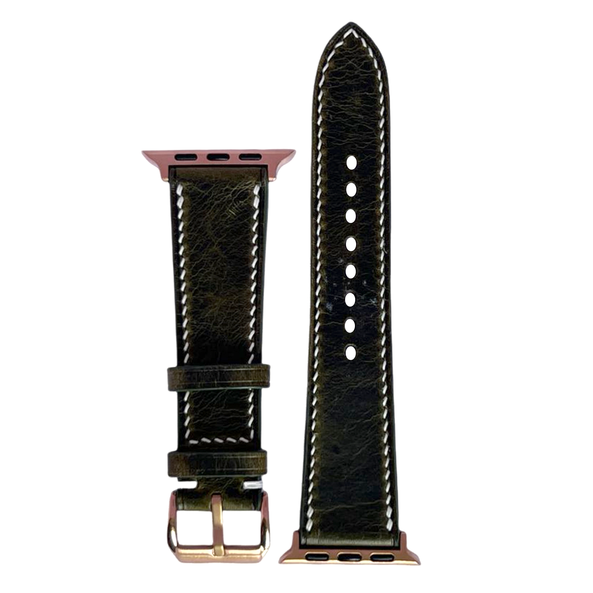 Forest Waxed Leather Watch Straps, Premium Handmade Bands