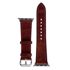 Classic Brown Waxed Leather Watch Straps, Premium Handmade Bands