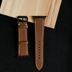 Brown Togo Leather Watch Straps, Premium Handmade Leather Bands