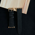 Black Saffiano Leather Watch Straps, Premium Handmade Bands