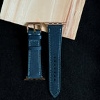 Handmade Blue Nubuck Leather Watch Straps, Premium Artisan Bands
