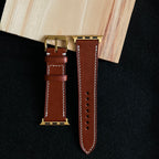 Classic Brown Vachetta Leather Watch Straps, Artisan Crafted Bands