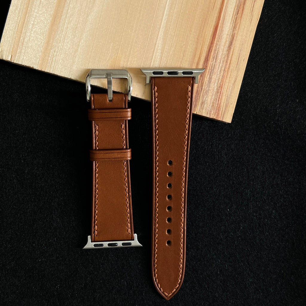 Brown Barenia Leather Watch Straps, Premium Handmade Bands
