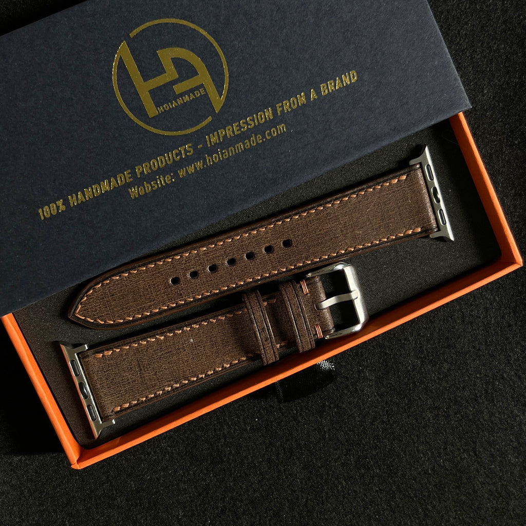 Brown Babele Leather Watch Straps, Premium Handmade Leathers