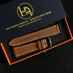 Brown Togo Leather Watch Straps, Premium Handmade Leather Bands