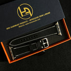 Black Buttero Leather Watch Straps, Premium Handmade Leather