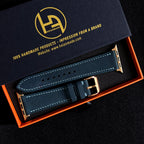 Handmade Blue Nubuck Leather Watch Straps, Premium Artisan Bands