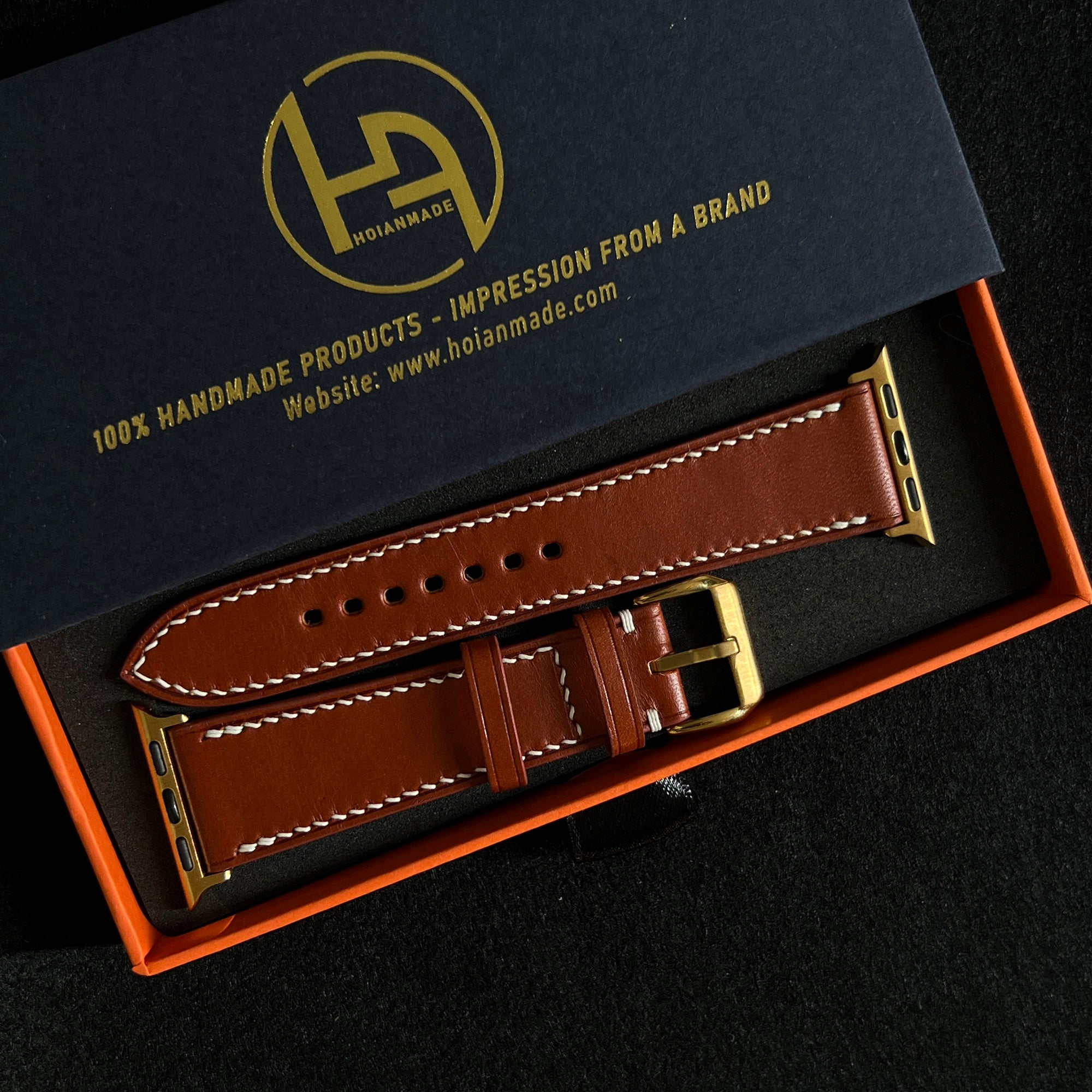 Classic Brown Vachetta Leather Watch Straps, Artisan Crafted Bands