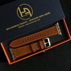 Brown Barenia Leather Watch Straps, Premium Handmade Bands