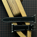 Black Buttero Leather Watch Straps, Premium Handmade Leather