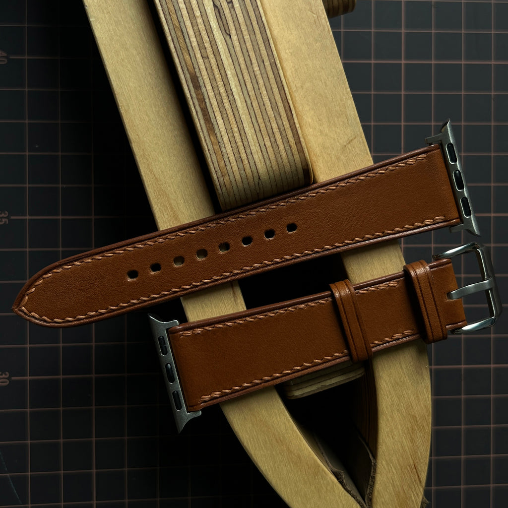 Brown Barenia Leather Watch Straps, Premium Handmade Bands