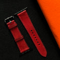 Red Pueblo Leather Watch Band, Handmade Premium Distressed Strap