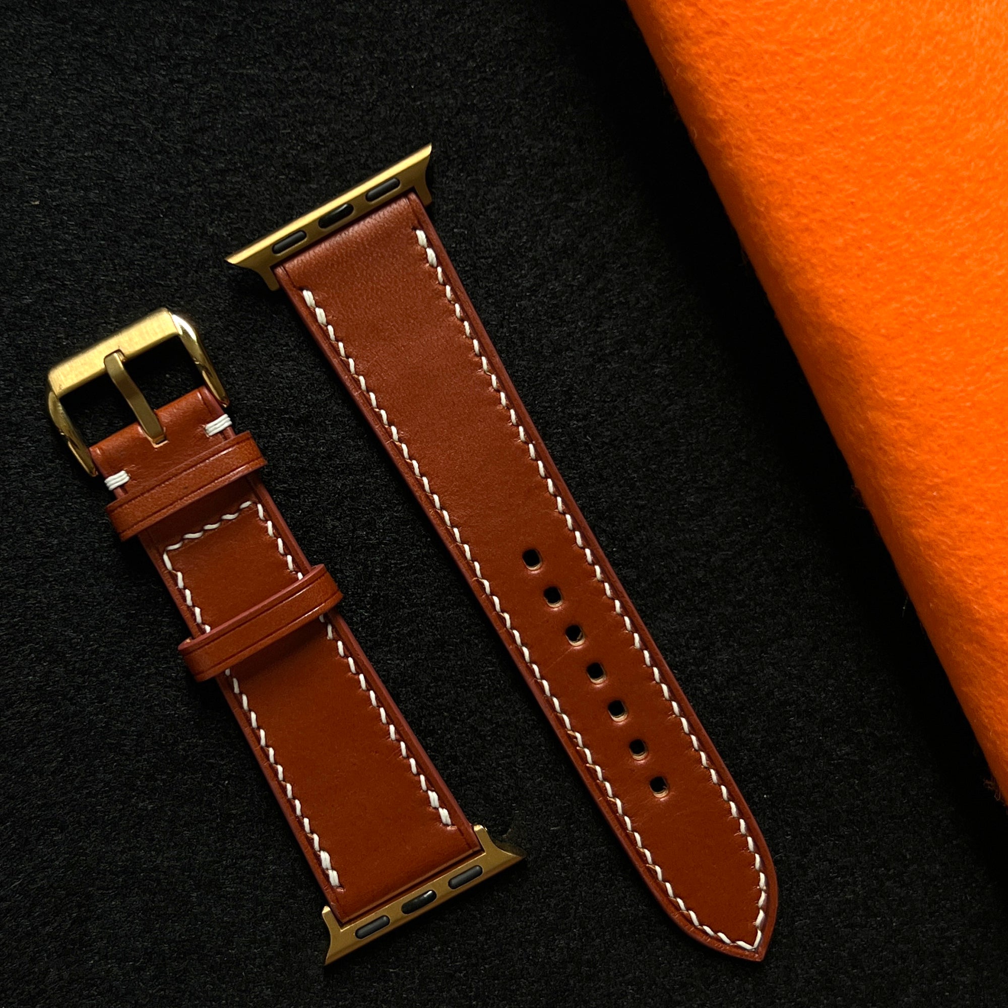Classic Brown Vachetta Leather Watch Straps, Artisan Crafted Bands