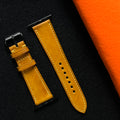 Yellow Mozart Leather Watch Strap, Premium Handmade Leather Band