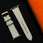 Elegant White Lizard Leather Watch Strap, Premium Handcrafted