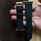 Black Saffiano Leather Watch Straps, Premium Handmade Bands