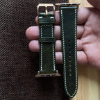Forest Waxed Leather Watch Straps, Premium Handmade Bands