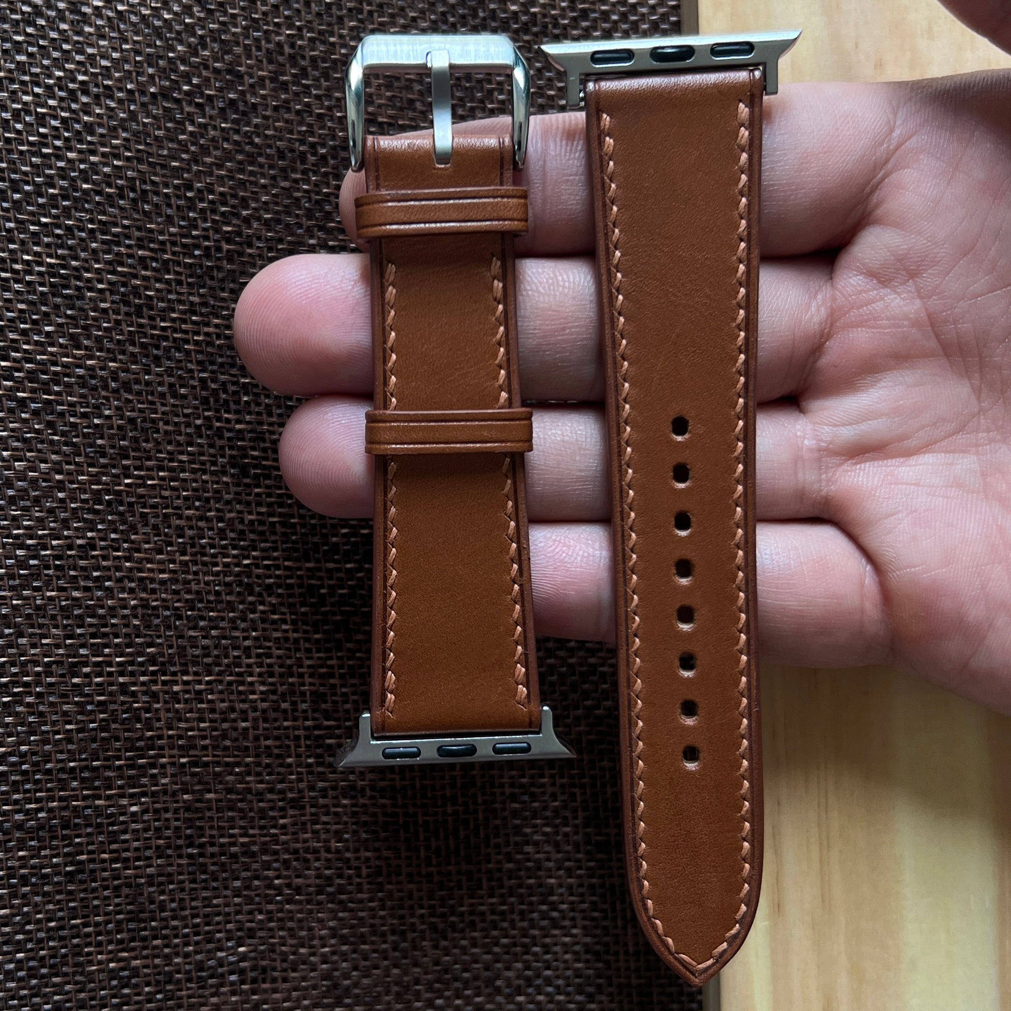 Brown Barenia Leather Watch Straps, Premium Handmade Bands