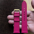 Rose Pink Epsom Leather Watch Strap, Premium Handmade Wrist Band