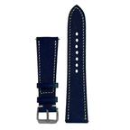 Navy Blue Saffiano Leather Watch Strap, Artisan Handmade