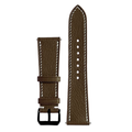 Taupe Alran Sully Leather Watch Band, Artisanal Luxury Replacement Strap