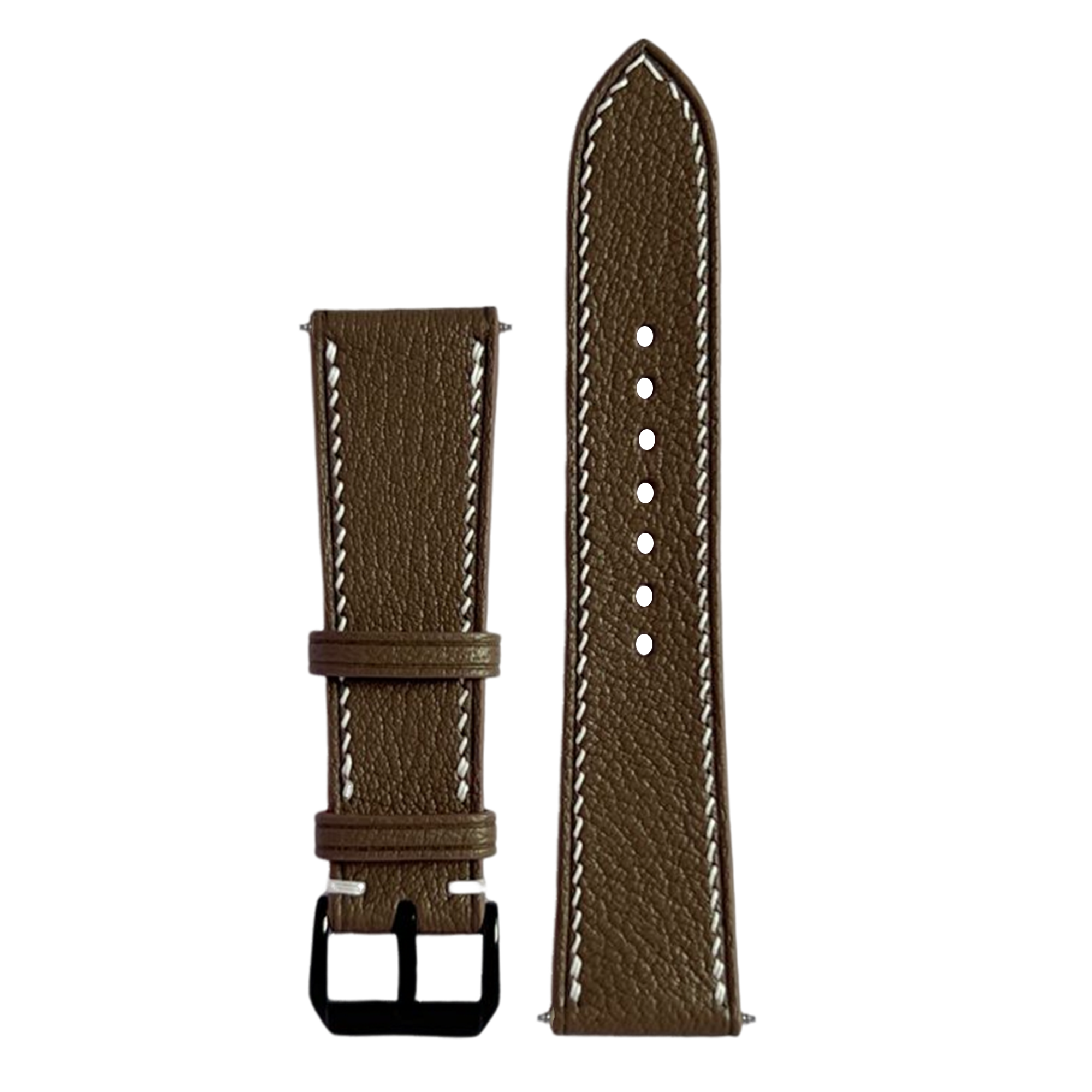 Taupe Alran Sully Leather Watch Band, Artisanal Luxury Replacement Strap