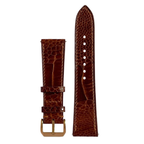 Brown Ostrich Leg Leather Watch Straps, Luxury Handmade Artisan Band