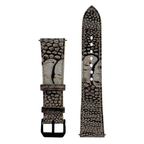 White Grey Ostrich Leg Watch Straps, Premium Genuine Leather Custom
