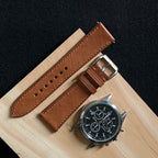 Classic Brown Mozart Leather Watch Strap, Premium Handmade Band