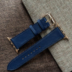 Navy Blue Alran Chevre Leather Watch Straps, Premium Handmade Bands