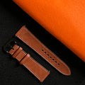 Artisan Dark Brown Mozart Leather Watch Straps, Custom Fit Band