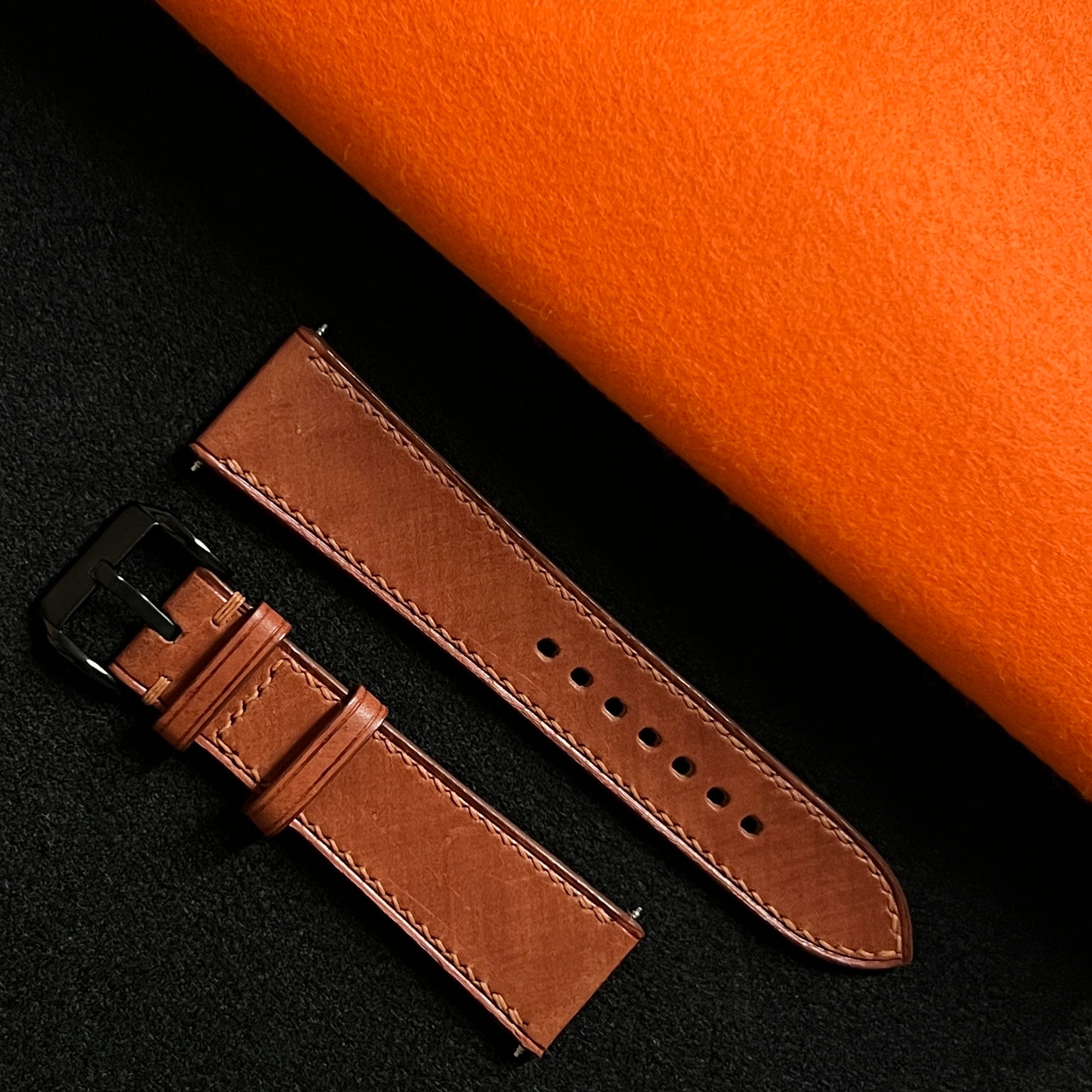 Artisan Dark Brown Mozart Leather Watch Straps, Custom Fit Band
