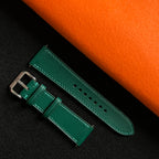 Green Alran Goat Leather Watch Strap, Hand-Stitched Premium Accessory