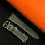 Palace Green Nubuck Leather Watch Strap, Handcrafted Premium Suede Band