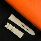 White Dove Alran Chevre Leather Watch Strap, Artisan Handmade Luxury