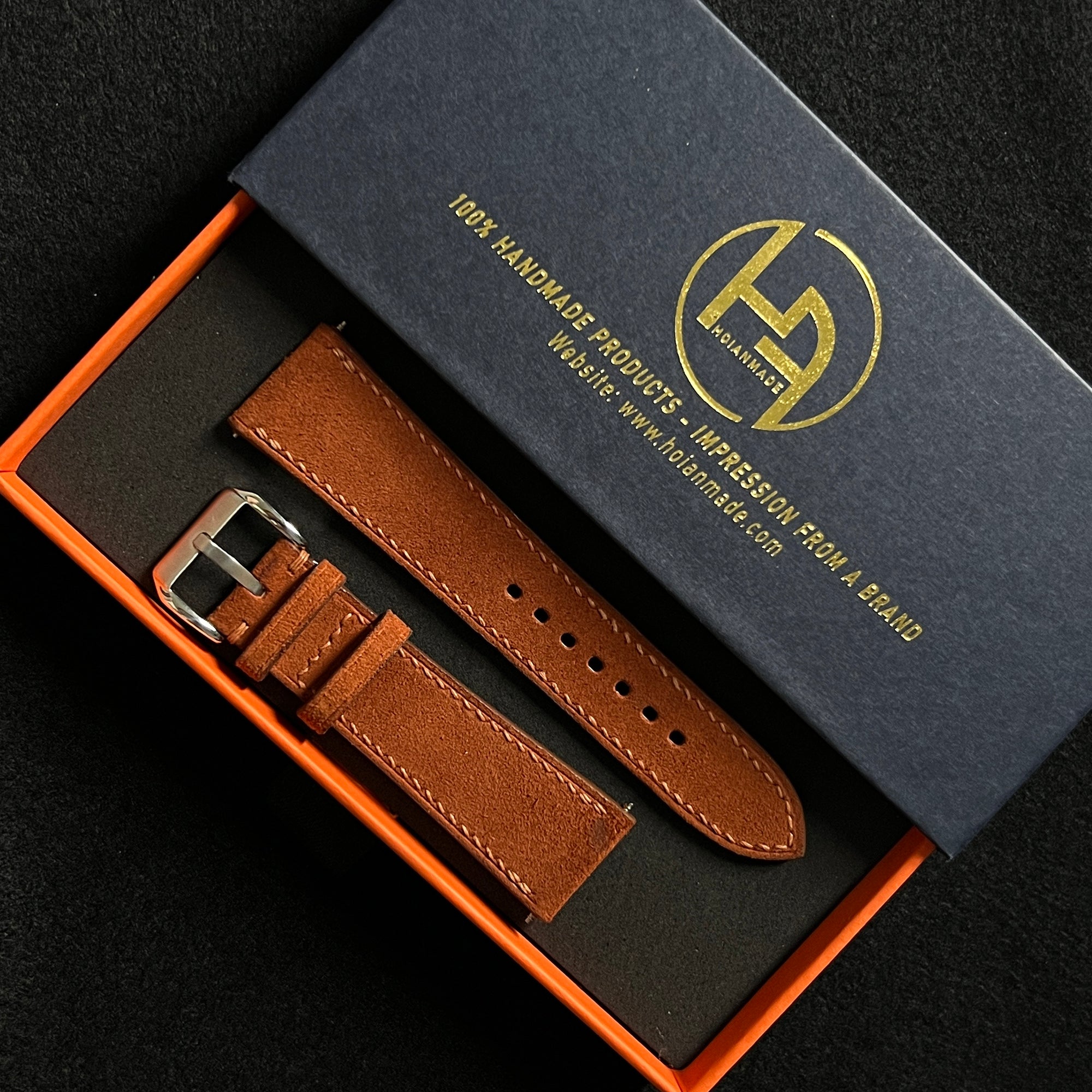 Brown Suede Leather Watch Straps, Premium Handmade Custom Bands
