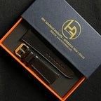 Crow Vachetta Leather Watch Strap, Artisan Handmade Premium Italian Leather