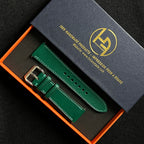 Green Alran Goat Leather Watch Strap, Hand-Stitched Premium Accessory
