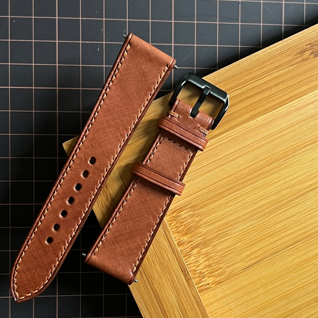 Artisan Dark Brown Mozart Leather Watch Straps, Custom Fit Band