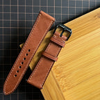 Artisan Dark Brown Mozart Leather Watch Straps, Custom Fit Band