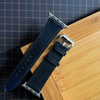 Dark Navy Vachetta Leather Watch Strap, Soft Full-Grain Italian Craftsmanship