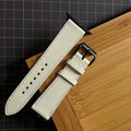 White Dove Alran Chevre Leather Watch Strap, Artisan Handmade Luxury