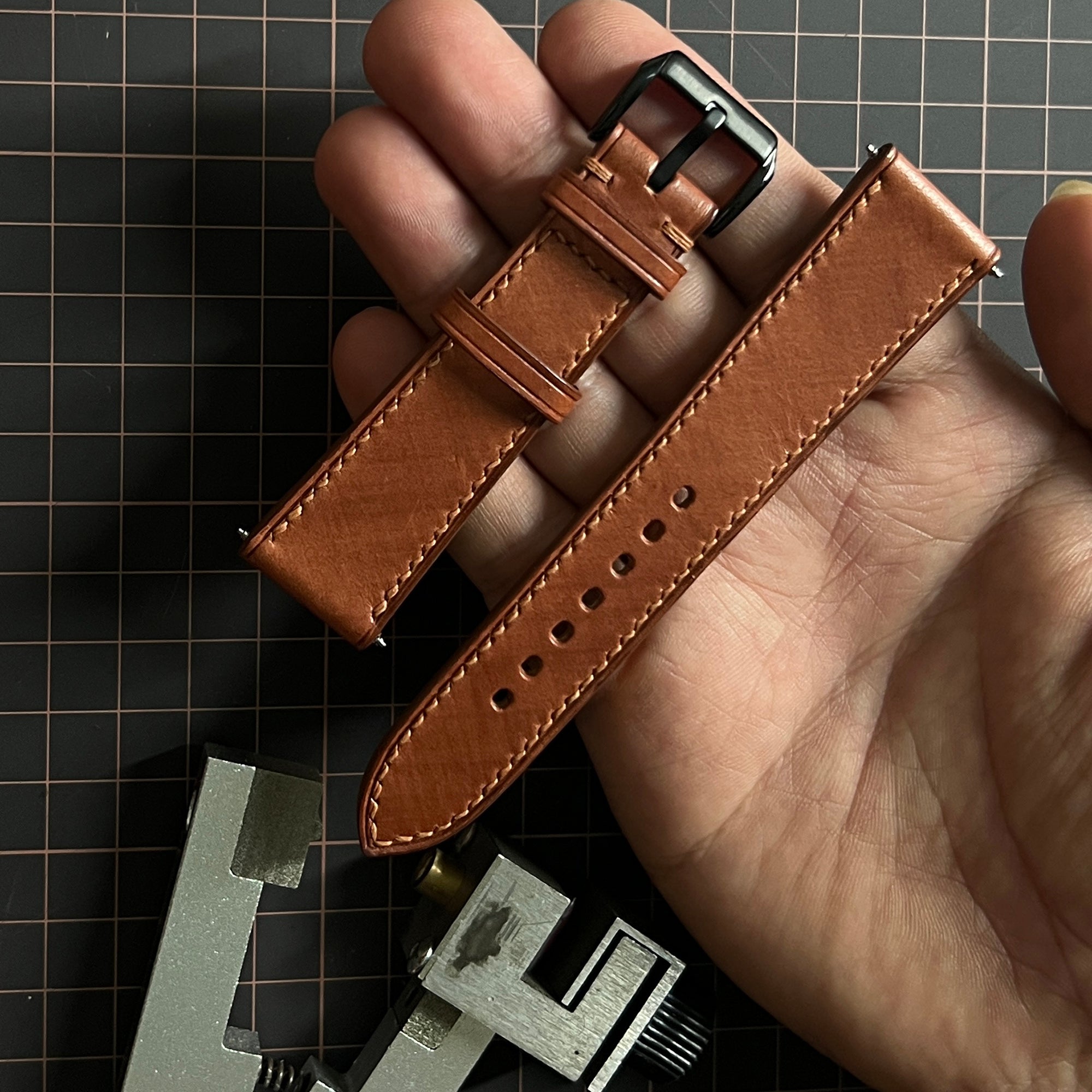 Artisan Dark Brown Mozart Leather Watch Straps, Custom Fit Band
