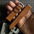 Classic Brown Mozart Leather Watch Strap, Premium Handmade Band